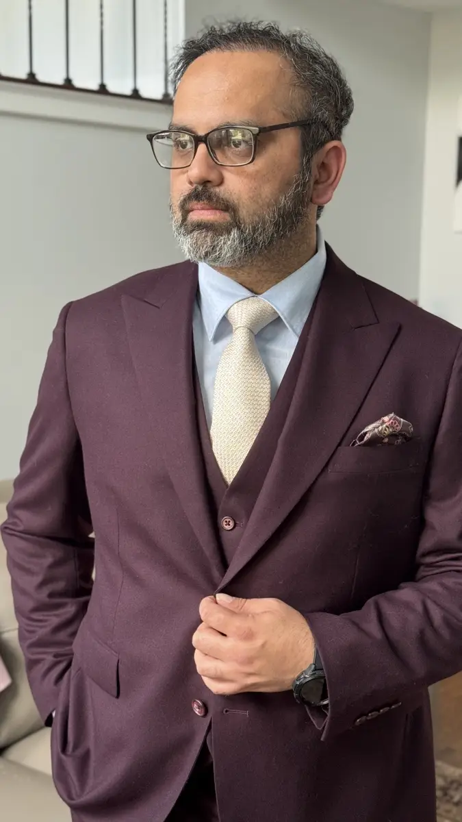 Saqib Syed in custom Kavalier tailoring